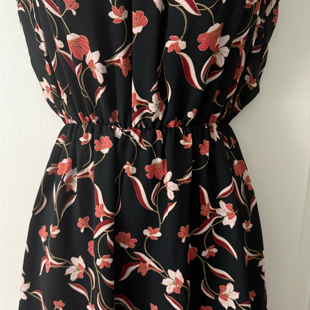 Floral Black Dress